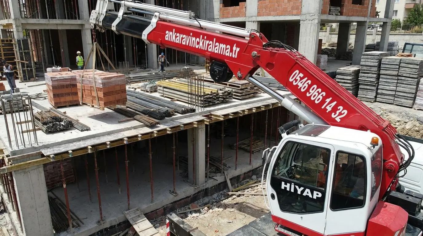 Hiyap Vinç Kiralama İnşaat Malzemesi Taşıma